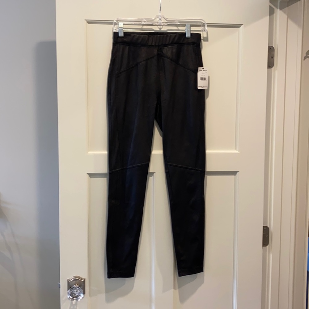 NWT Free People black suede like leggings